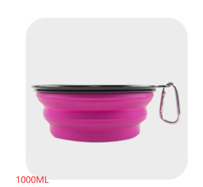 Folded Silicone Pet Dog Bowl