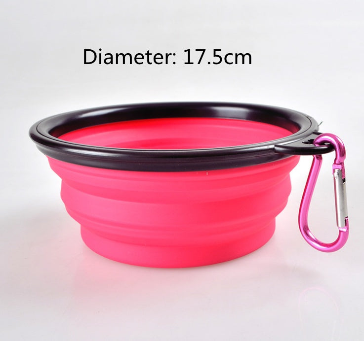 Folded Silicone Pet Dog Bowl